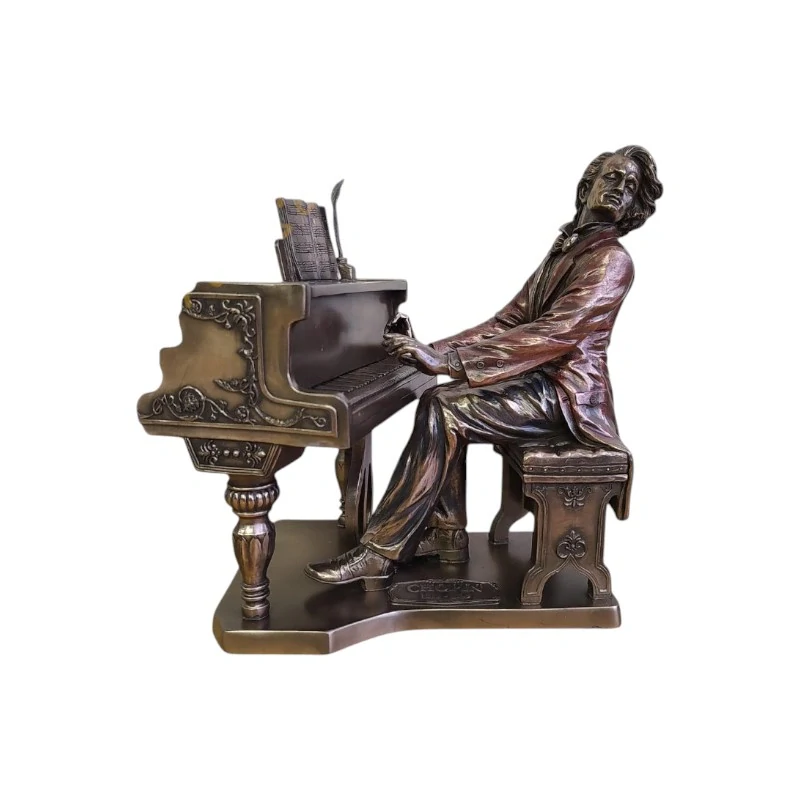 Chopin hrající na klavír – soška Veronese, umělecká dekorace pro milovníky hudby WU75452A4