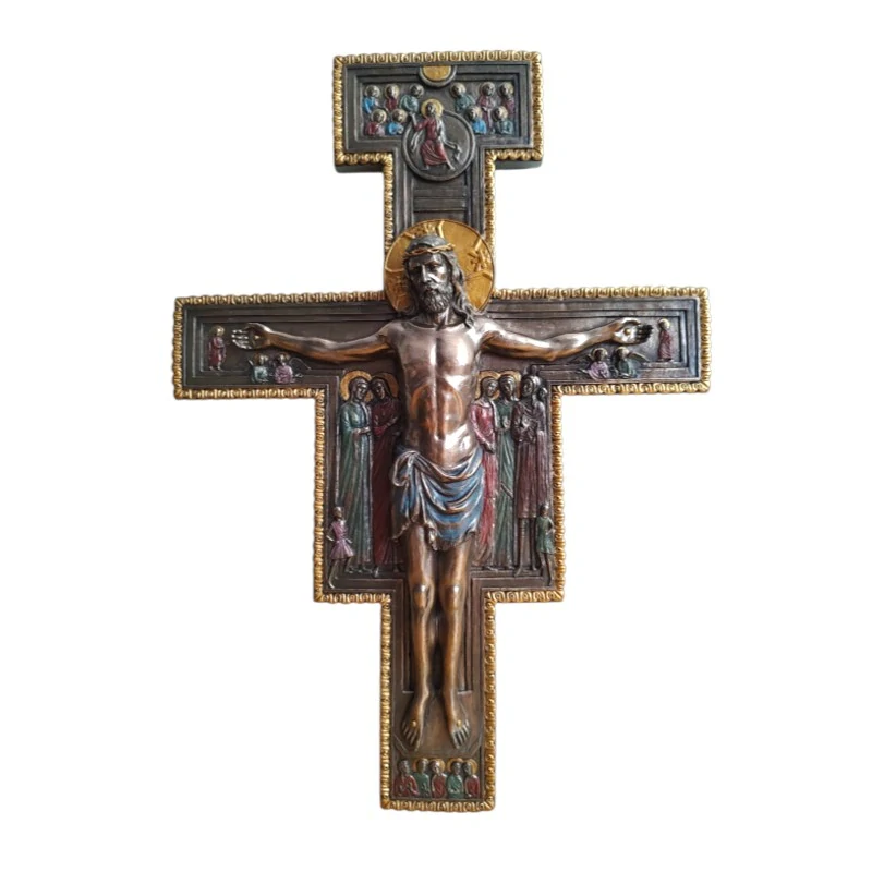 Kříž San Damiano 40 cm – nástěnný krucifix, Veronese WU75880A4