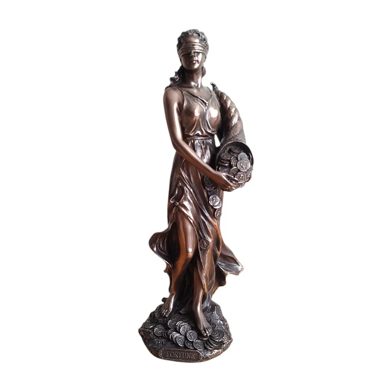 Fortuna – bohyně štěstí a prosperity, bronzovaná figurka symbolu hojnostiVeronese WU76450A1