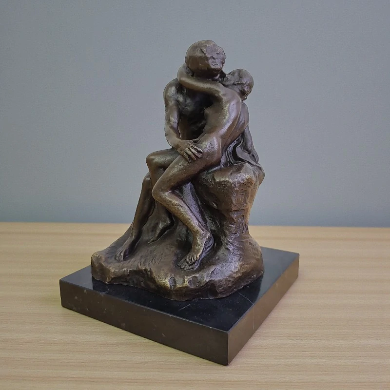 The Kiss – Polibek – Auguste Rodin | Pravý bronz na mramorovém podstavci