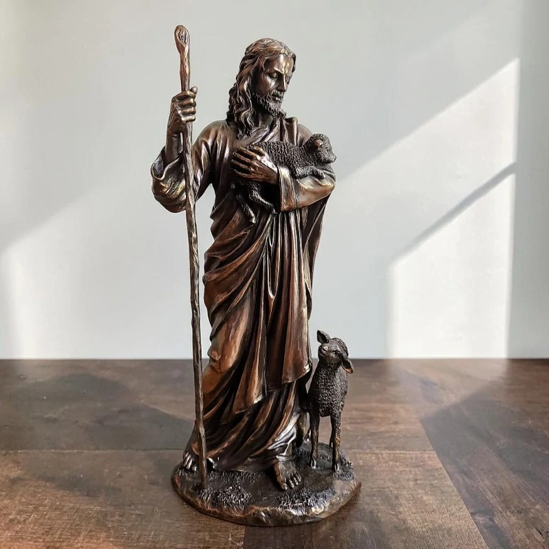 Ježíš Dobrý pastýř s beránkem, křesťanská dekorace Veronese WU75046A1