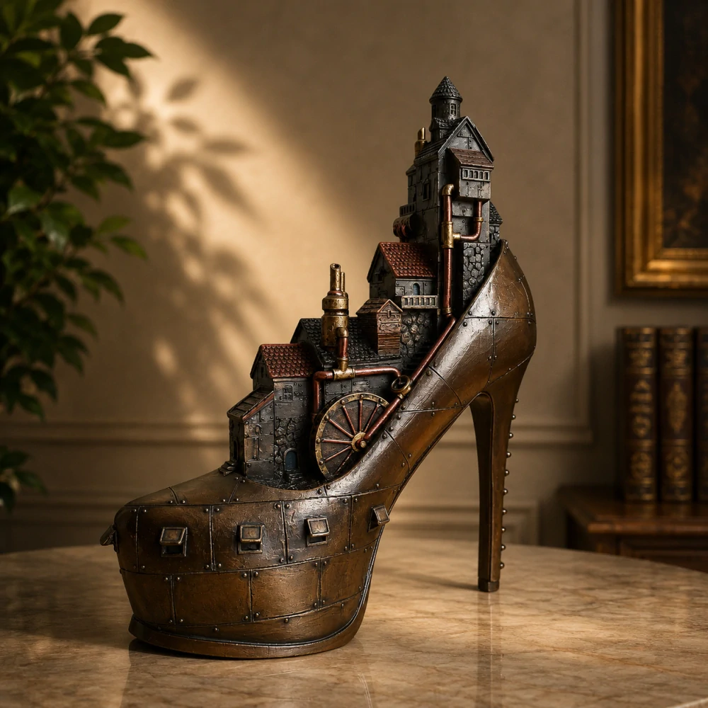 Steampunková bota – vesnice na vysokém podpatku, Veronese WU76936