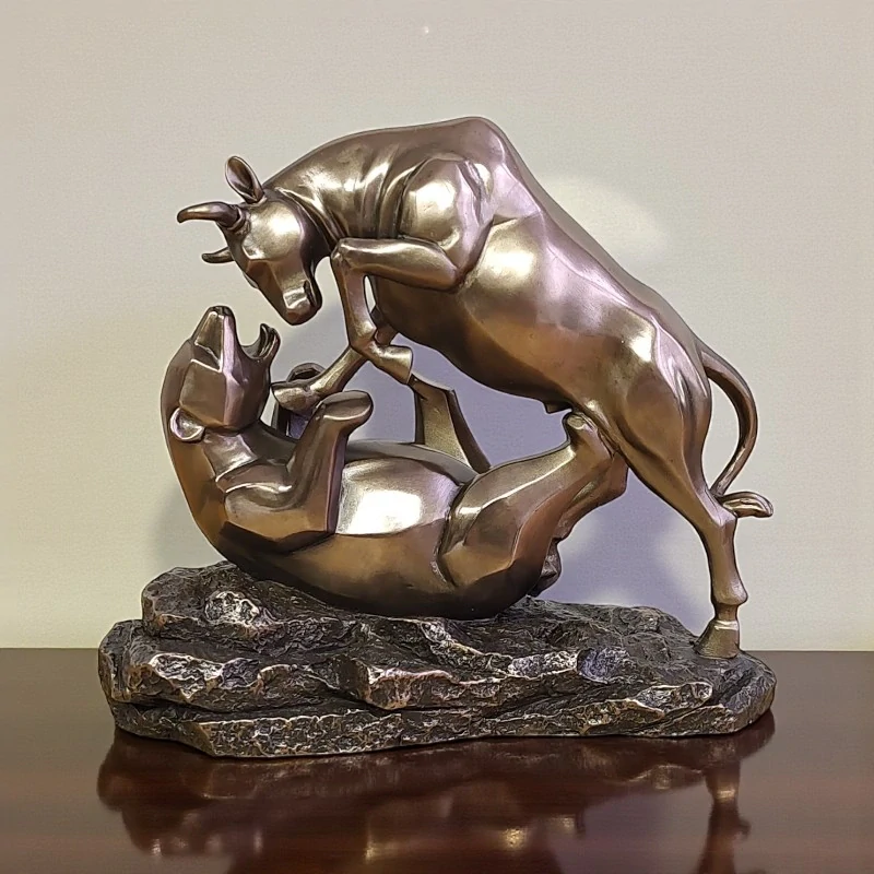 Býk a Medvěd - soška Veronese, dekorace pro investory a tradery WU77493A1