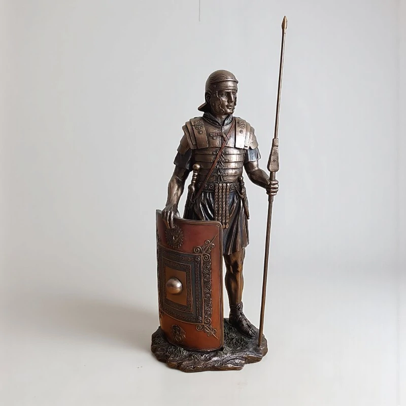 Římský voják s kopím a štítem – Stylová historická dekorace Veronese WU76048A4