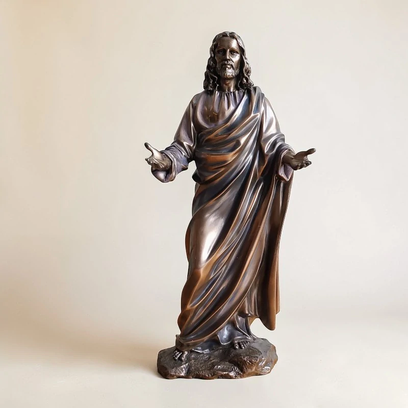 Ježíš Kristus – bronzovaná socha kazatele, křesťanská dekorace Veronese WU73870A4