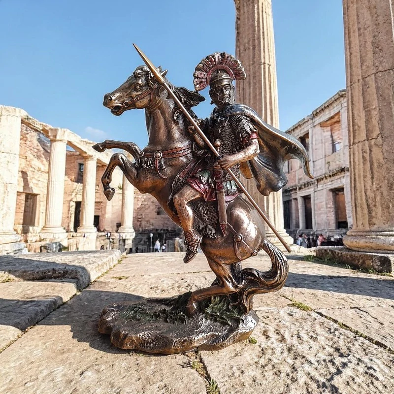 Římský centurion na koni – soška válečníka, historická dekorace, sběratelská figurka Veronese WU76086A4