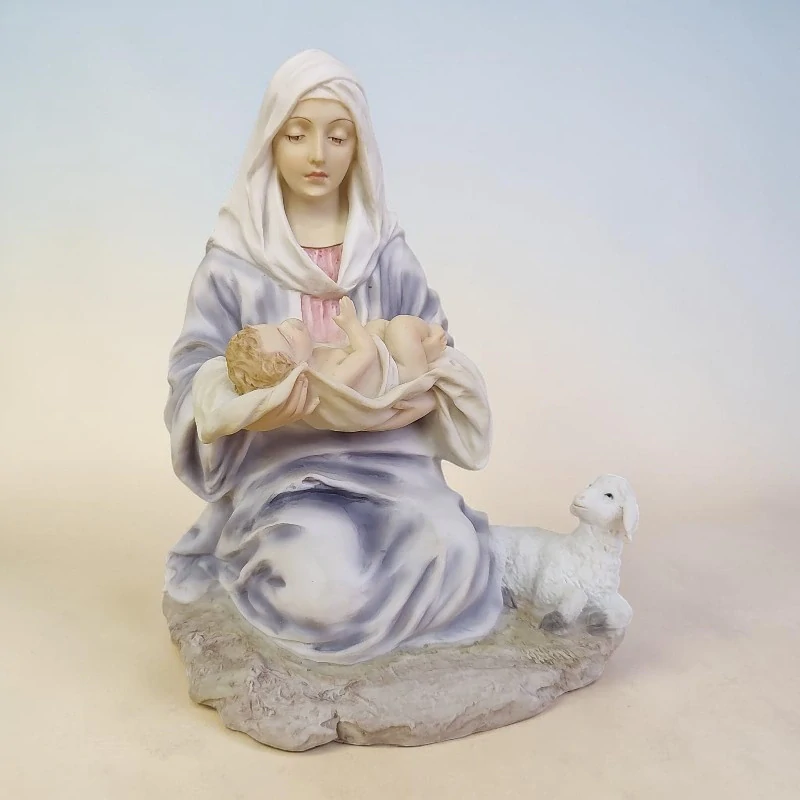 Panna Maria s Ježíškem a beránkem – křesťanská dekorace Veronese WU75996AA