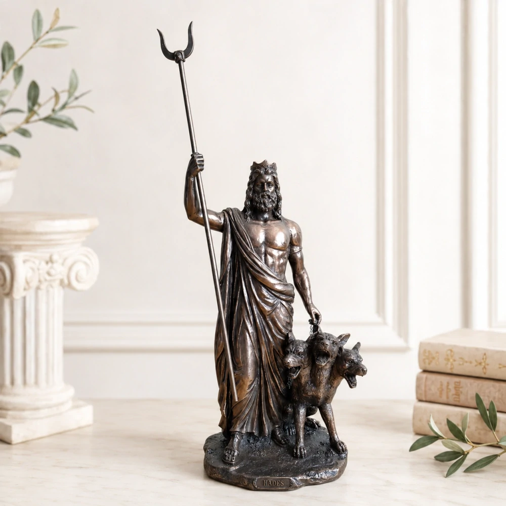 Hades s Kerberem – bronzovaná figurka řeckého boha podsvětí, Veronese WU76388A1