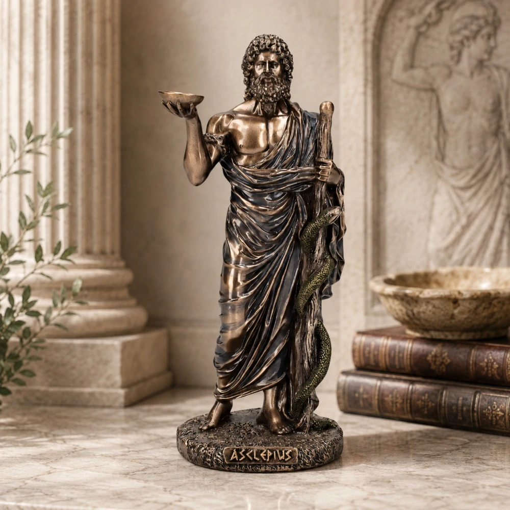 Asklépios – bůh lékařství a uzdravování figurka Veronese WU78205A4