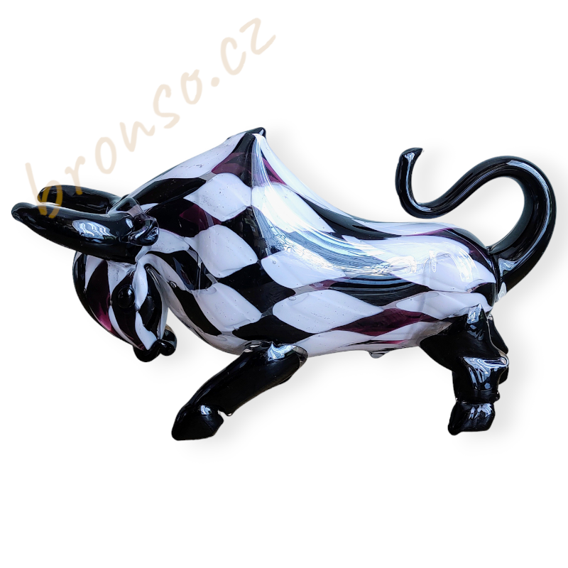 Býk - Skleněná soška býka