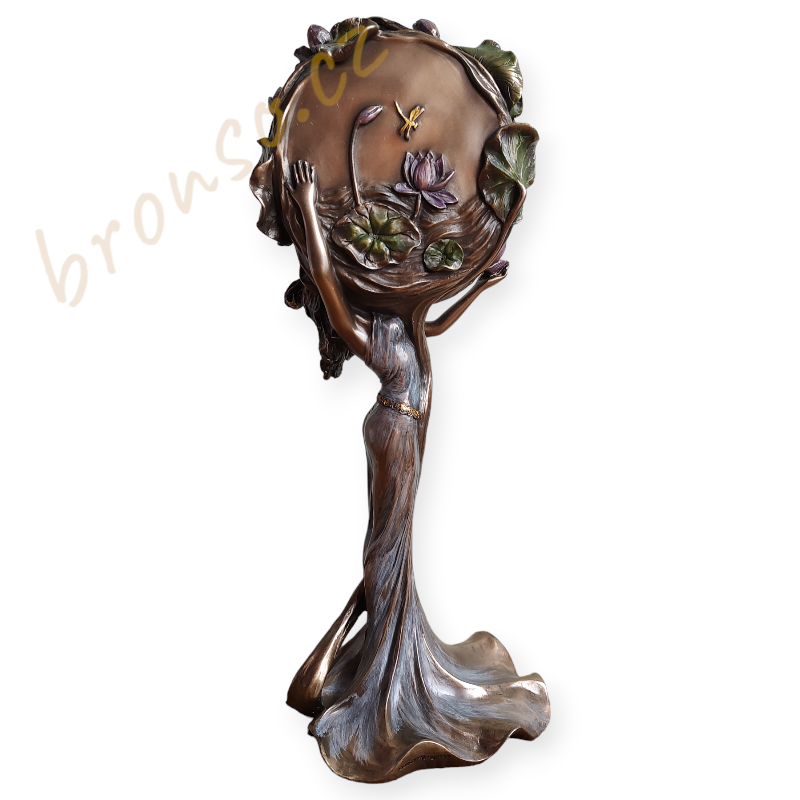 Hodiny ve francouzském secesním stylu – soška Veronese, luxusní umělecká dekorace, AN10085A4