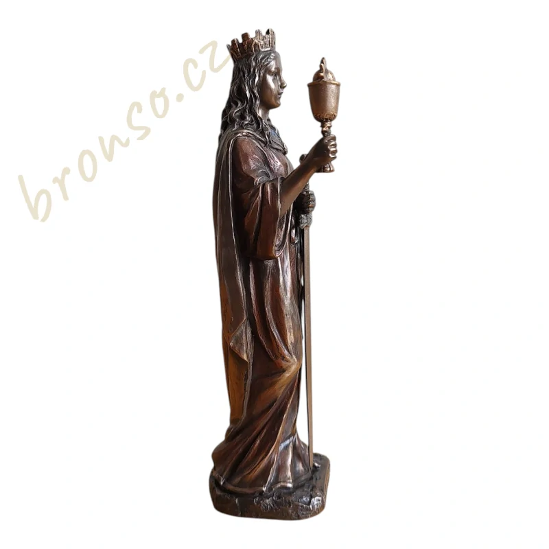 Soška svaté Barbory – křesťanská dekorace, symbol víry a ochrany, Veronese WU76757A4