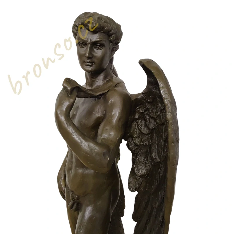 Bronzová socha anděla Davida – Michelangelo | Luxusní bronzová figurka v antickém stylu
