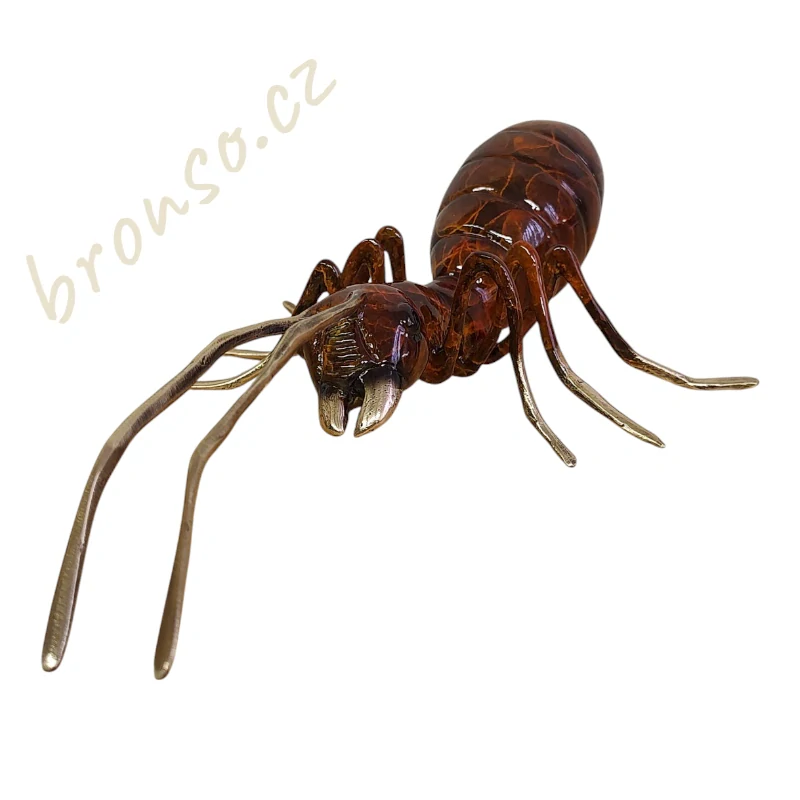 Bronzová socha mravence – moderní umělecká plastika z bronzu | designová dekorace