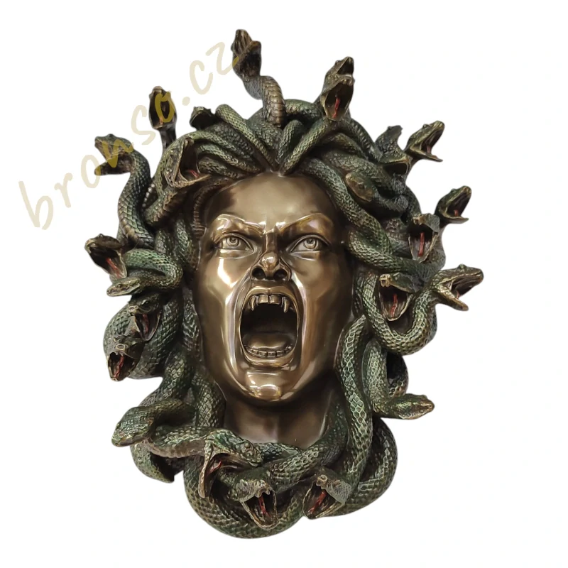 Medúza – dekorativní maska Gorgony s hady | Řecká mytologie – Veronese WU77743V4