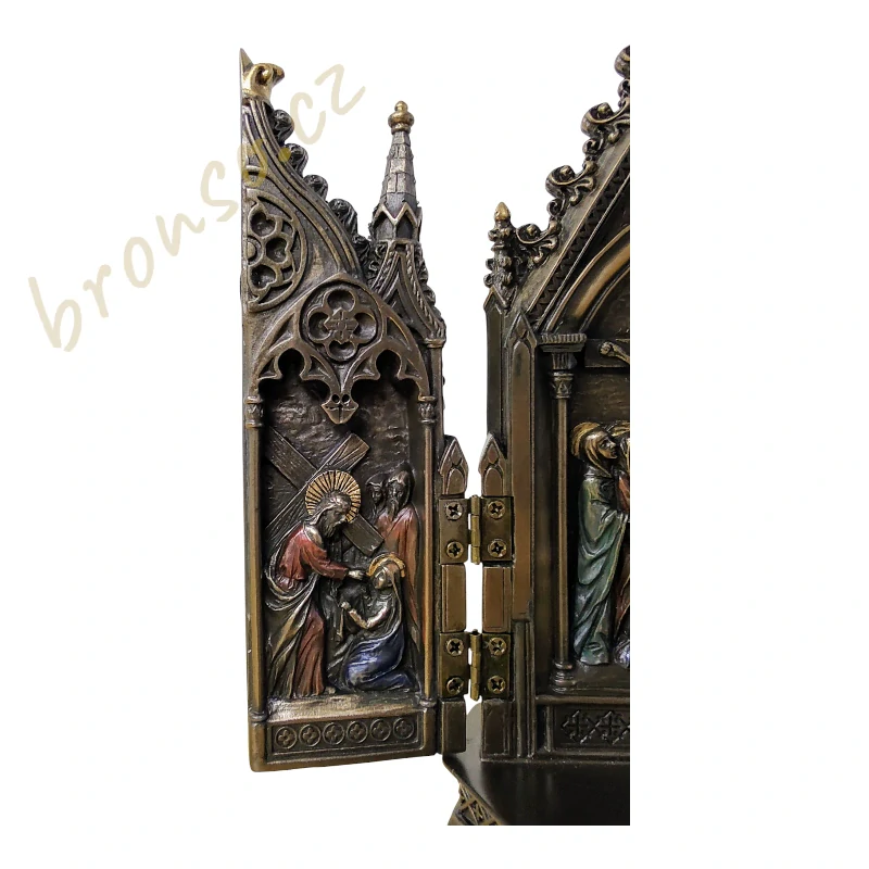 Kalvárský triptych – Ukřižování Krista | Skládací domácí oltárik – Veronese WU76234A4