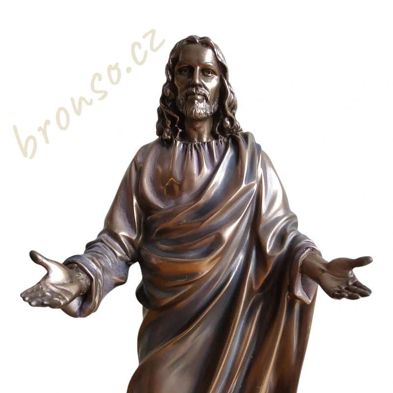 Ježíš Kristus – bronzovaná socha kazatele, křesťanská dekorace Veronese WU73870A4