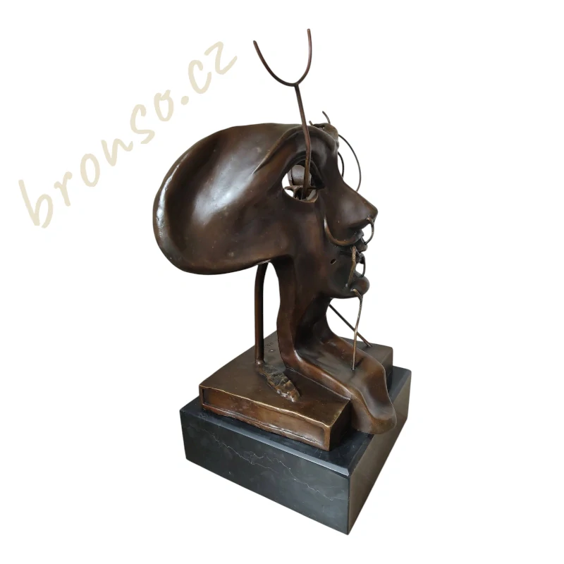 Salvador Dalí - Autoportrét - Bronzová socha