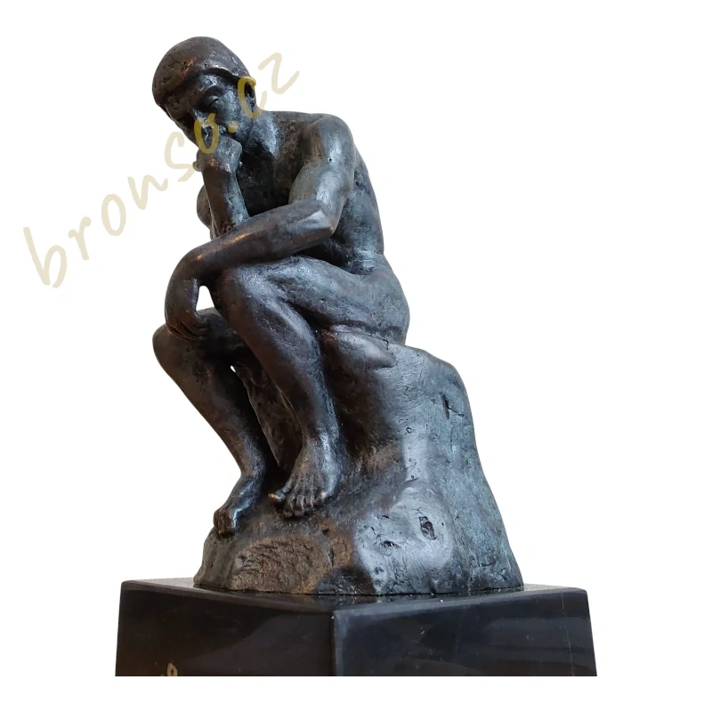 Myslitel – Le Penseur – Rodin – bronzová socha, klasická umělecká dekorace