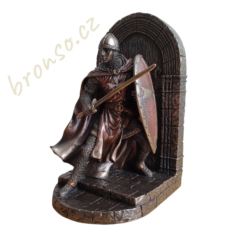 Středověký rytíř – zarážka na knihy, templářský válečník, Veronese WU76973A4