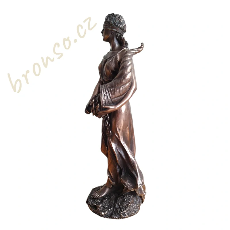 Fortuna – bohyně štěstí a prosperity, bronzovaná figurka symbolu hojnostiVeronese WU76450A1