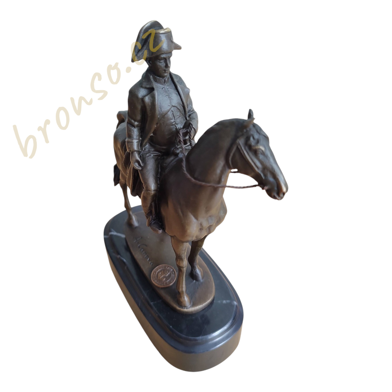 Napoleon na koni - bronzová socha, signováno A. Canova