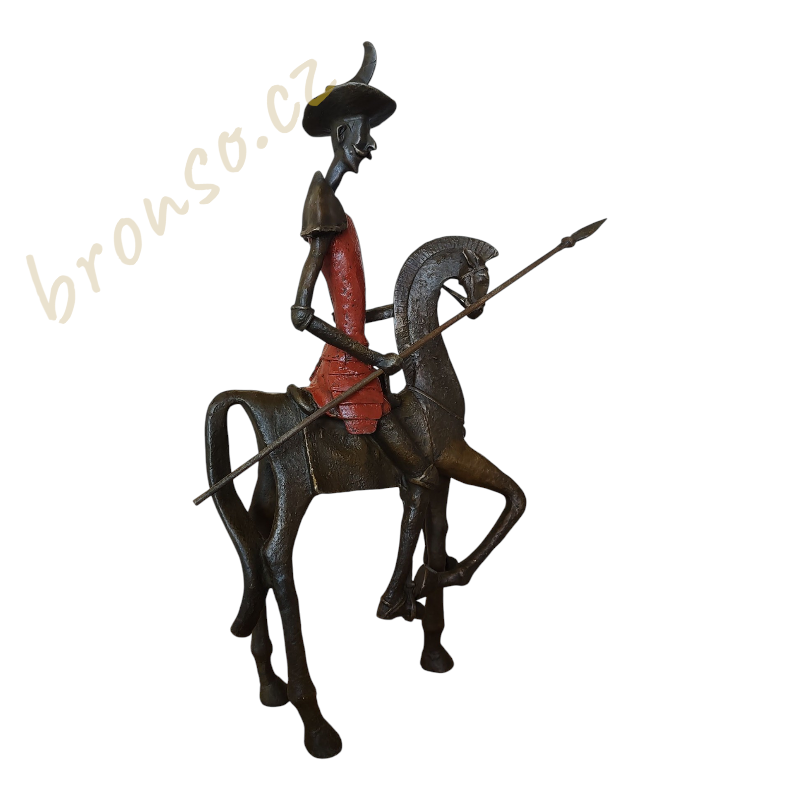 Don Quijote na koni – bronzová socha rytíře ve stylu Salvadora Dalího