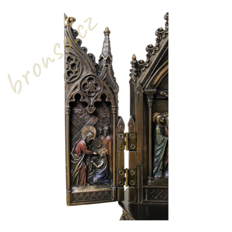 Kalvárie – otevírací triptych Ukřižování Ježíše Krista, domácí oltář WU76234A4
