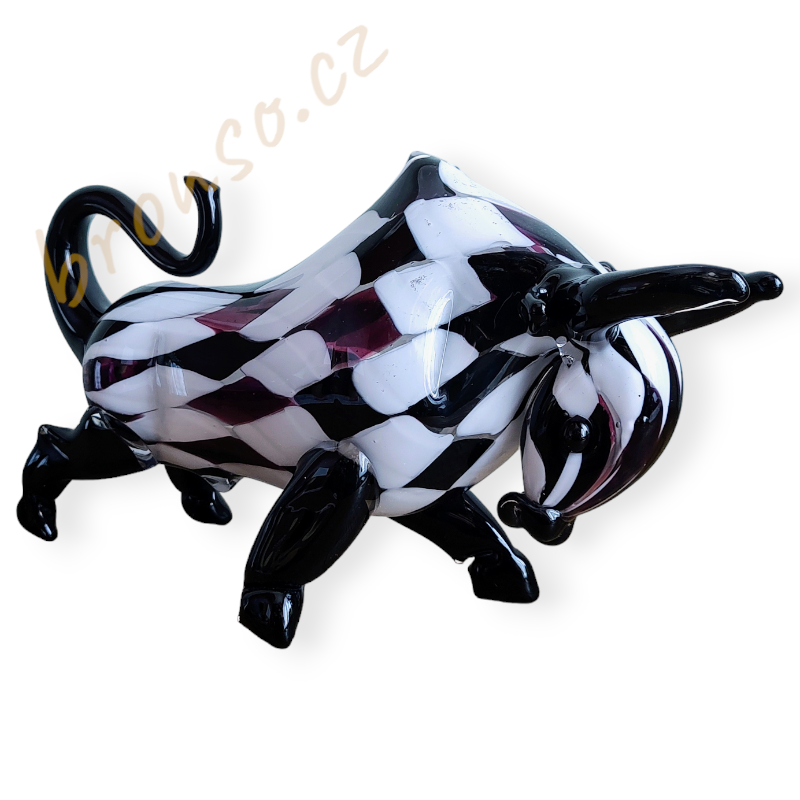 Býk - Skleněná soška býka