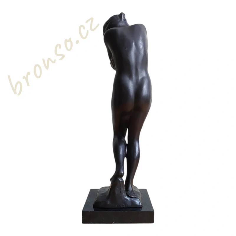 Elegantní bronzová socha Eva – Auguste Rodin, signovaná