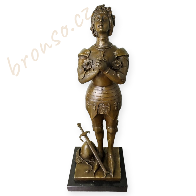 Jeanne d'Arc - bronzová socha