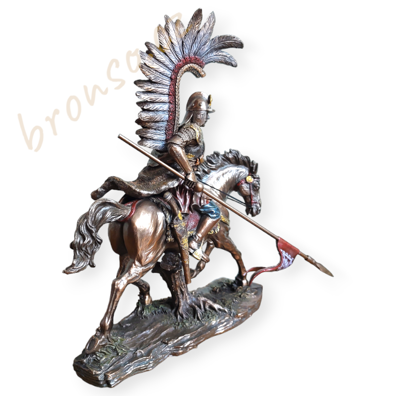 Polský husar na koni – soška Veronese, historická dekorace, WU74521A4