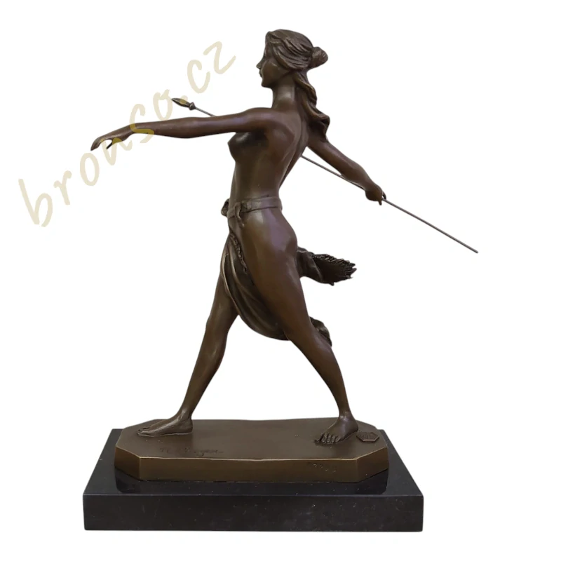 Amazonská bojovnice – bronzová socha silné ženy, umělecká dekorace