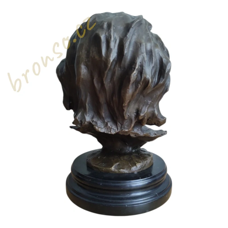 Albert Einstein – bronzová busta na mramoru, dekorace pro milovníky vědy