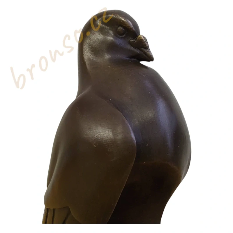 Holub – bronzová socha, ručně vyrobená soška míru a harmonie