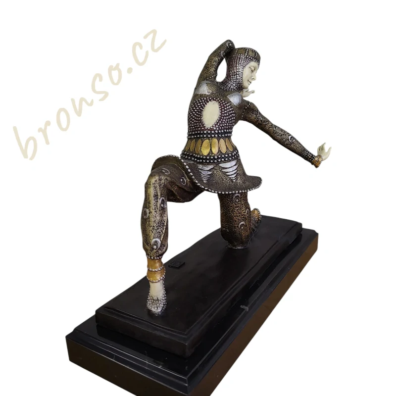 Kamorna – tanečnice Art Deco, bronzová socha Demetre H. Chiparus, elegantní umělecká dekorace
