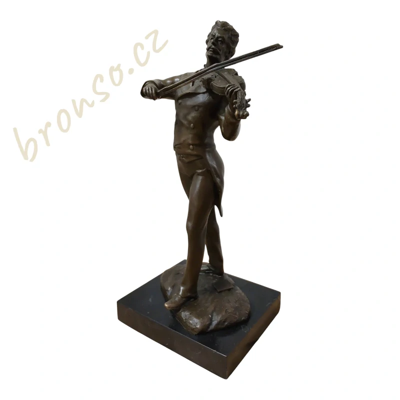 Bronzová socha Houslista – Strauss