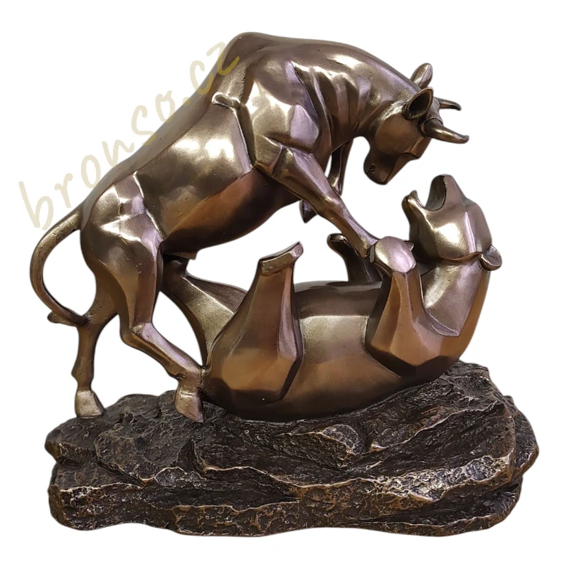 Býk a Medvěd - soška Veronese, dekorace pro investory a tradery WU77493A1