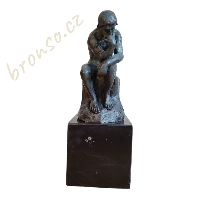 Myslitel – Le Penseur – Rodin – bronzová socha, klasická umělecká dekorace