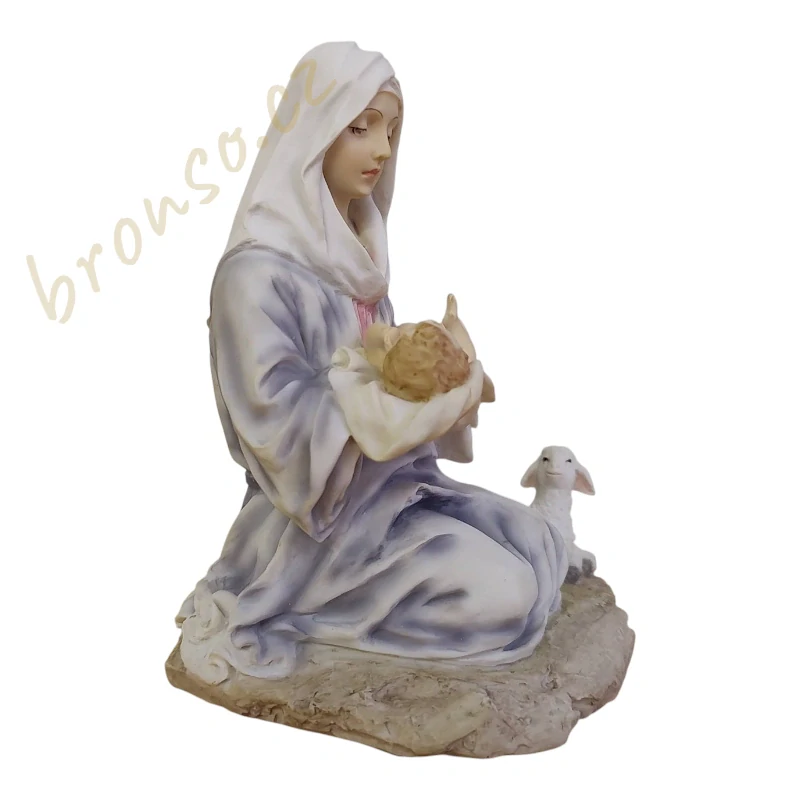 Panna Maria s Ježíškem a beránkem – křesťanská dekorace Veronese WU75996AA