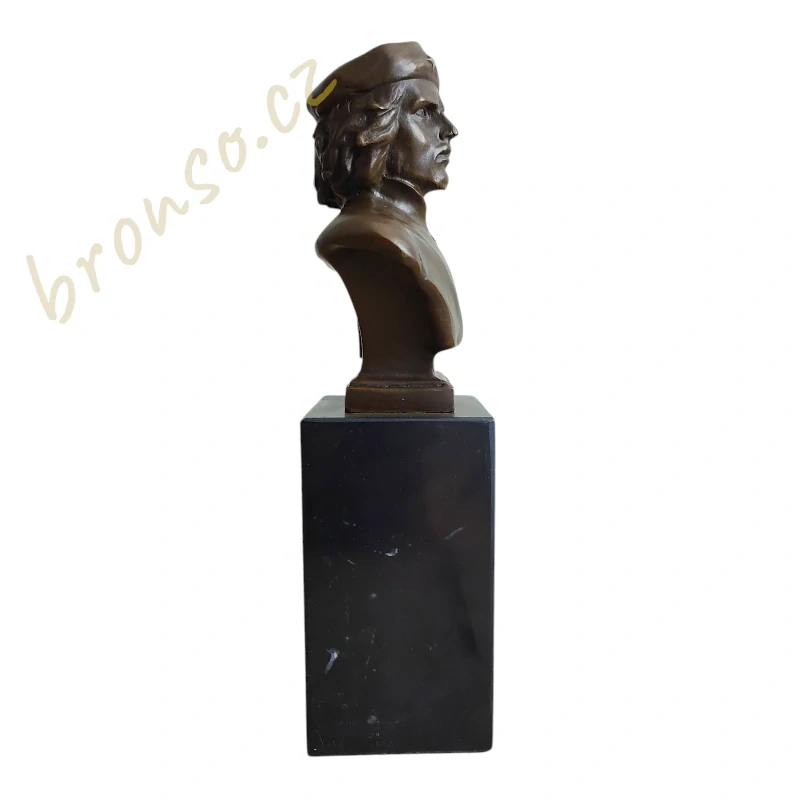 Ernesto Che Guevara - bronzová soška, signováno J. Perez, pravý bronz na mramoru