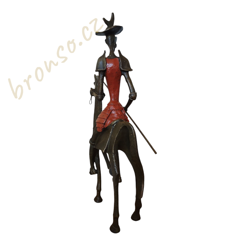 Don Quijote na koni – bronzová socha rytíře ve stylu Salvadora Dalího