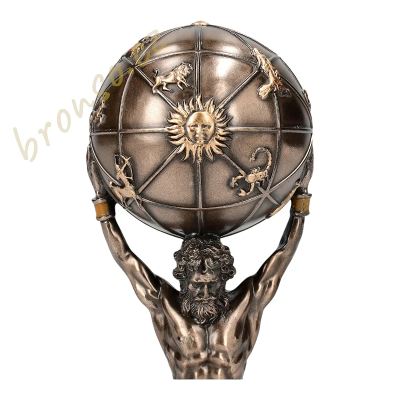 Atlas nesoucí nebeskou sféru – bronzovaná figurka z řecké mytologie Veronese WU78109A4