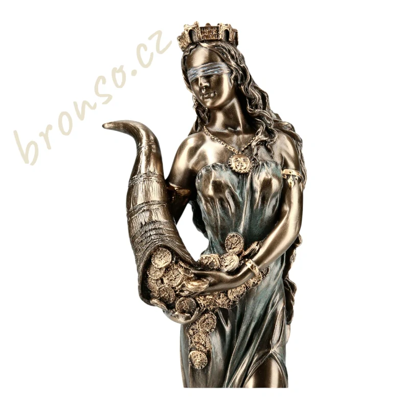 Fortuna s rohem hojnosti – bohyně štěstí a prosperity, soška Veronese WU71833A4  