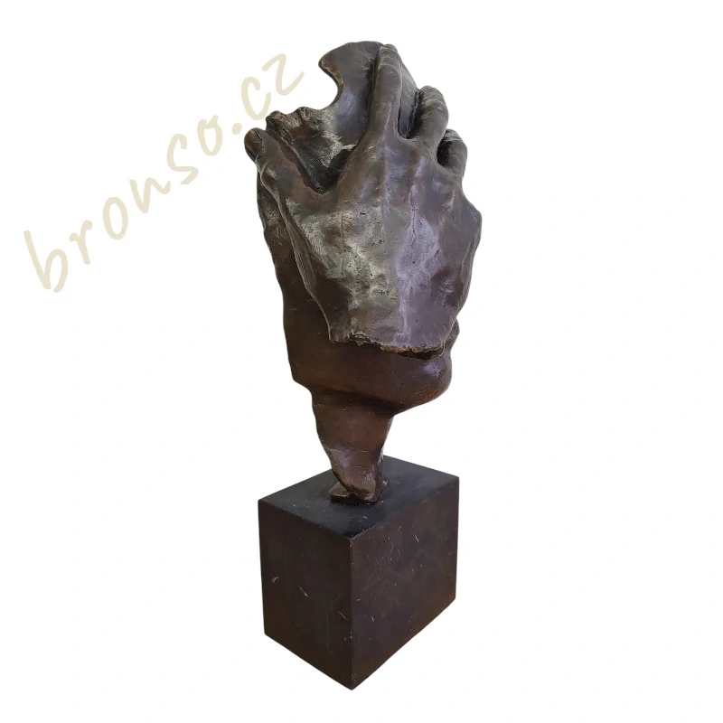 Tvář - Salvador Dalí - bronzová socha  