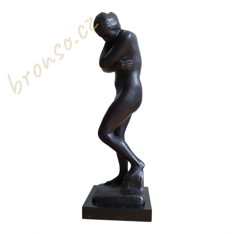 Elegantní bronzová socha Eva – Auguste Rodin, signovaná
