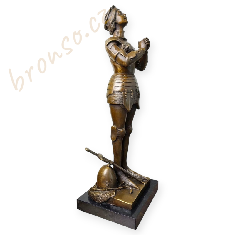 Jeanne d'Arc - bronzová socha