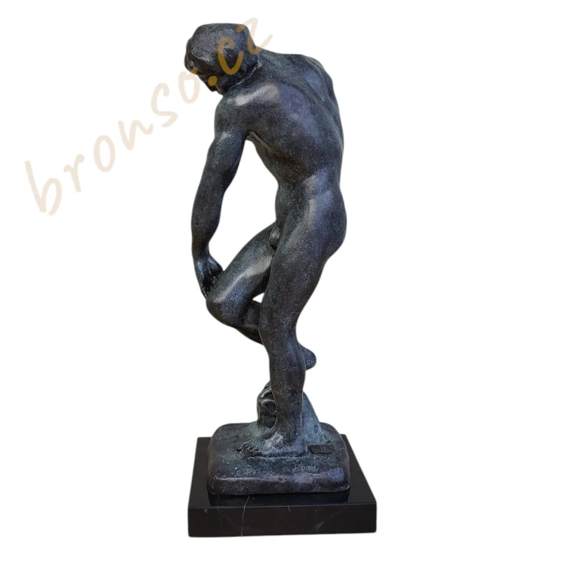 Adam – bronzová soška Rodin, stvoření člověka – umělecká dekorace
