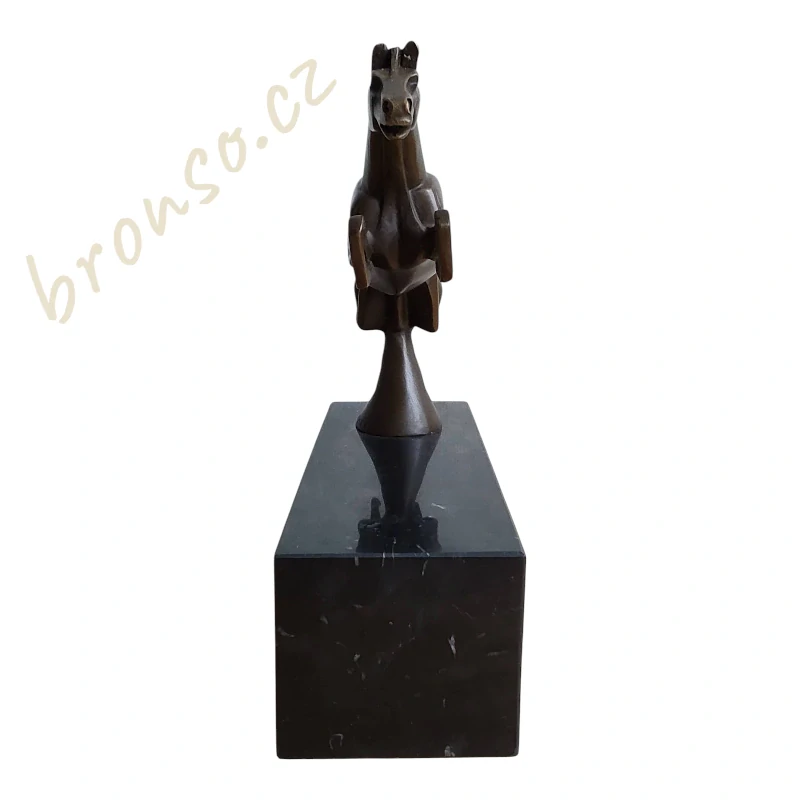 Bronzová socha „Skákající kůň“ – Art Deco, podle Casimir Brau