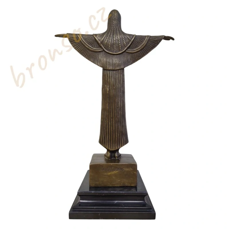 Credo – Art Deco bronzová socha, elegantní ručně vyrobená umělecká dekorace